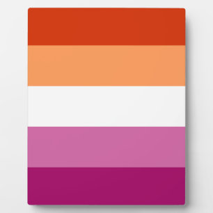 Plaque Photo Drapeau de la fierté lesbienne