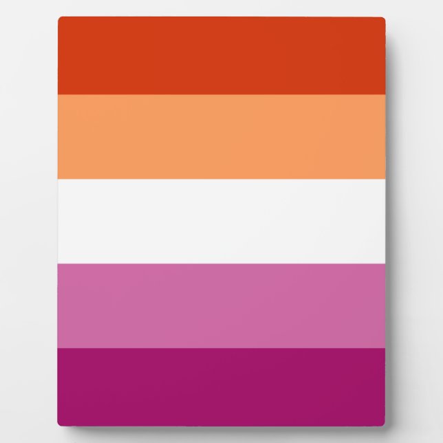 Plaque Photo Drapeau de la fierté lesbienne (Devant)