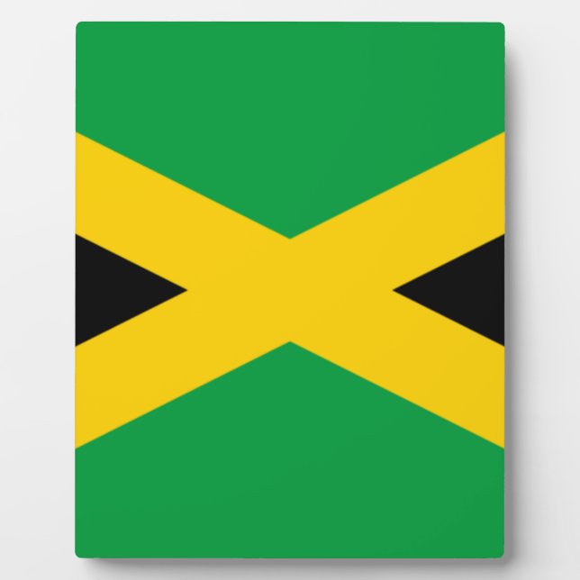 Plaque Photo Drapeau de la Jamaïque (Devant)
