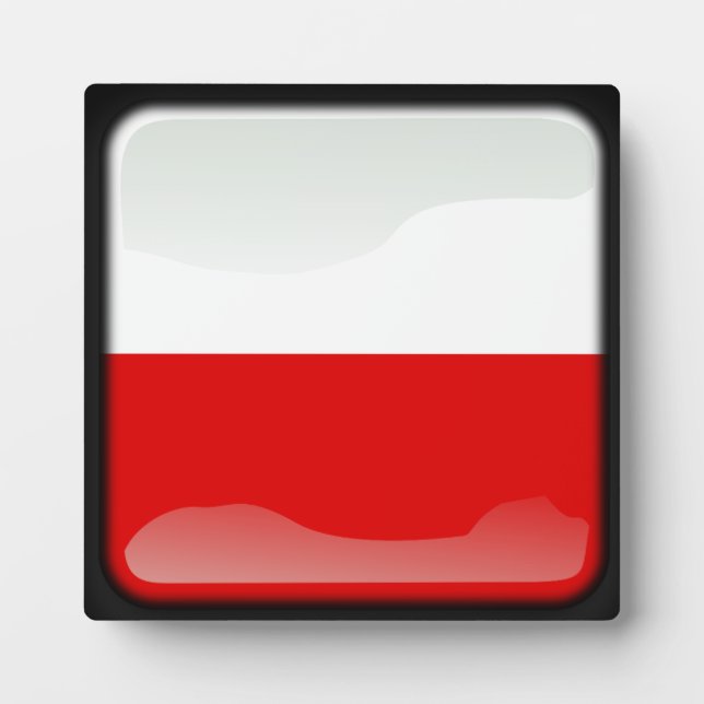 Plaque Photo Drapeau de la Pologne (Devant)