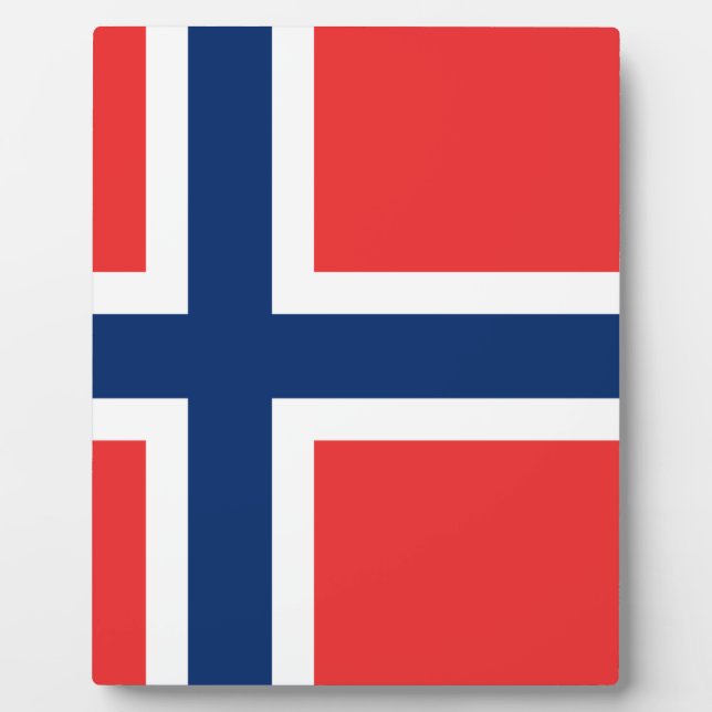 Plaque Photo Drapeau de Norway (Devant)