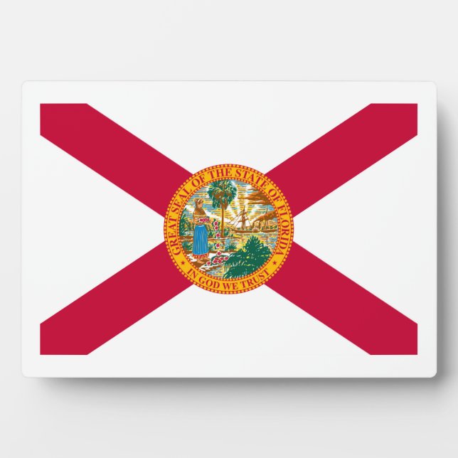 Plaque Photo Drapeau d'État de Floride (Devant)