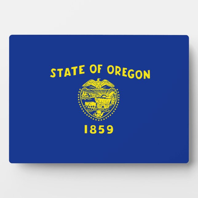 Plaque Photo Drapeau d'État de l'Oregon (Devant)