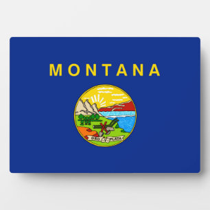 Plaque Photo Drapeau d'État du Montana