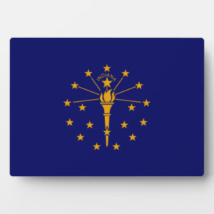Plaque Photo Drapeau d'état Indiana