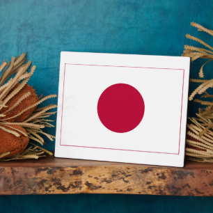 Plaque Photo Drapeau du Japon : Hinomaru, Nisshōki, Red Rising