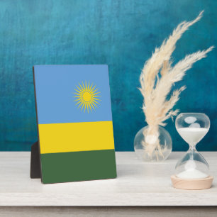 Plaque Photo Drapeau du Rwanda