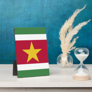 Plaque Photo drapeau du Suriname