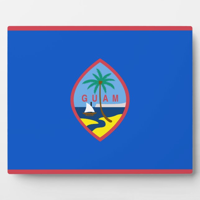 Plaque Photo Drapeau guaméen (Devant)