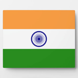 Plaque Photo Drapeau indien
