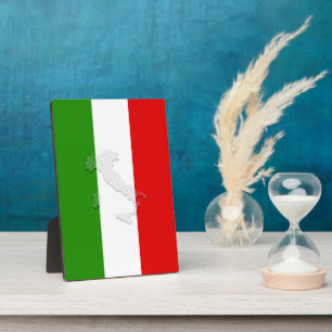Plaque Photo Drapeau italien