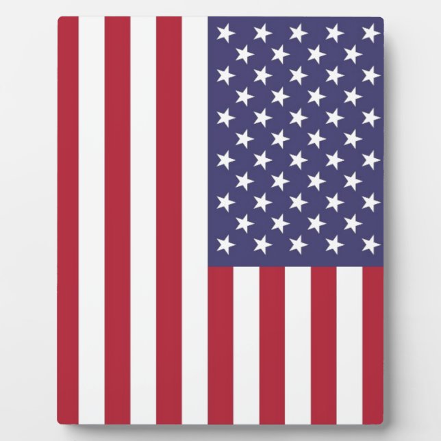 Plaque Photo Drapeau national des Etats-Unis - Authentic Scale  (Devant)