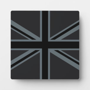Plaque Photo Drapeau Union Jack noir