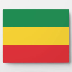 Plaque Photo Drapeau vert, or (jaune) et rouge