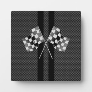 Plaque Photo Drapeaux de course sur bandes de fibre de carbone
