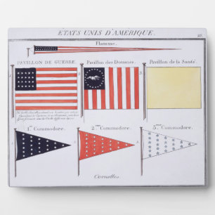 Plaque Photo Drapeaux et Pennants maritimes américains, d'un Fr