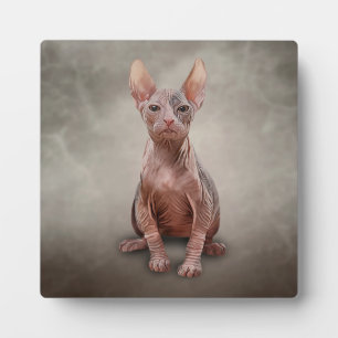 Plaque Photo Drawing Sphynx kitten