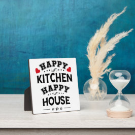 Plaque Photo Drôle Happy Kitchen Happy House