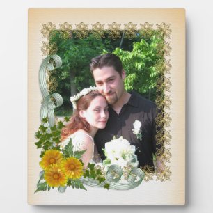 Plaque photo du portrait de tournesol jaune