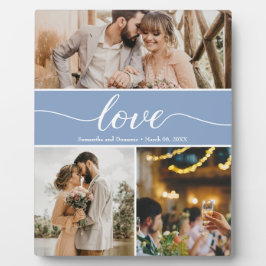 Plaque Photo Dusty Blue Merci Mariage photo Collage