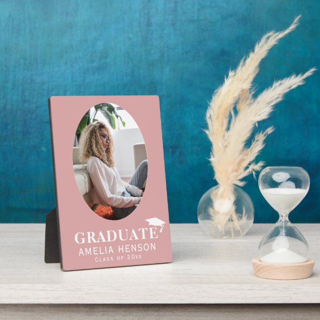 Plaque Photo Dusty Pink Graduate Photo Graduate (Côté)