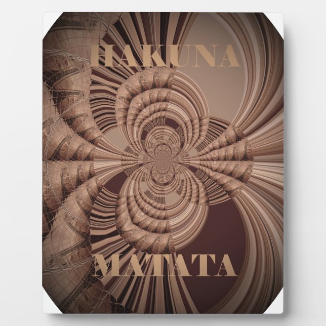 Plaque Photo Earthy Hakuna Matata (Devant)