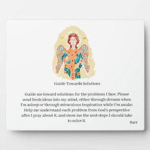 Plaque Photo Easel With Canvas : Archange Gabriel