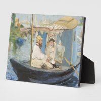 Edouard Manet - Monet Peinture sur son Studio Boat