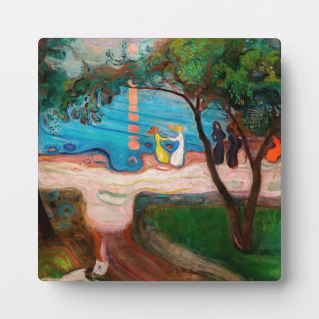 Plaque Photo Edvard Munch - Danse sur la plage (Devant)