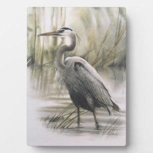 Plaque Photo Egret 5x7 Canva