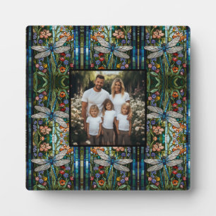 Plaque Photo Elégant boho Dragonfly floral tache photo