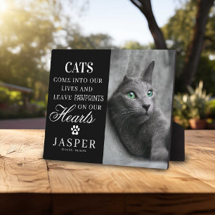 Plaque Photo Elegant Cat Memorial Photo & Citation