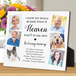 Plaque Photo Elégant Personnalisé 6 Photos Heaven Mariage Memor