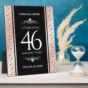 Plaque Photo Élégante célébration du 46e anniversaire du Mariag