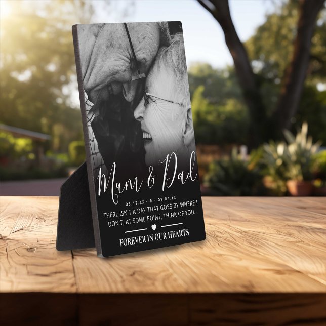 Plaque Photo Élégante photo commémorative | Maman & Papa (Créateur téléchargé)