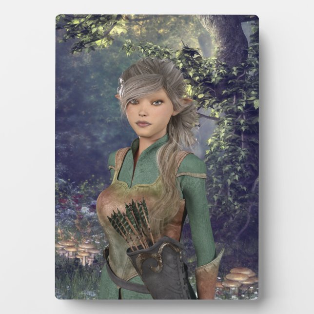 Plaque Photo Elf Maiden dans les bois (Devant)