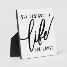Elle a conçu une vie qu'elle a aimée Office Signe