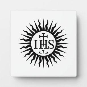 Plaque Photo Emblème du monogramme de la Compagnie de Jésus