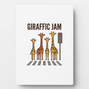 Plaque Photo Embouteillage giraffic Drôle de girafe traversant