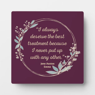 Plaque Photo Emma By Jane Austen Citation II - Style mignon