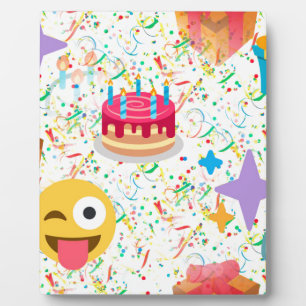 Plaque Photo emoji anniversaire heureux