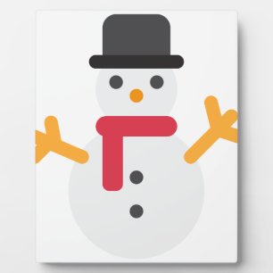 Plaque Photo emoji bonhomme de neige