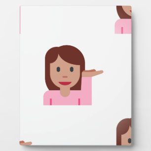 Plaque Photo emoji femme