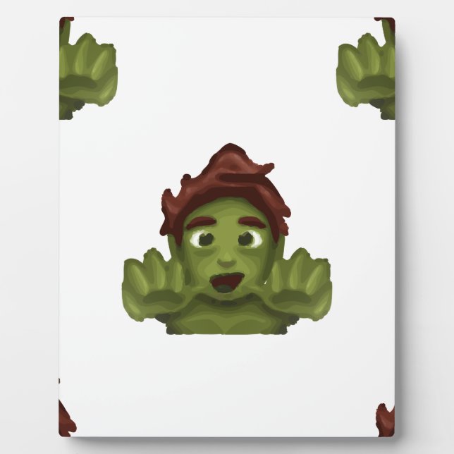 Plaque Photo emoji zombie (Devant)
