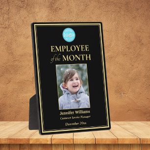 Plaque Photo Employé du mois Logo de la société Photo Gold
