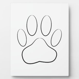 Plaque Photo Empreinte de patte blanc