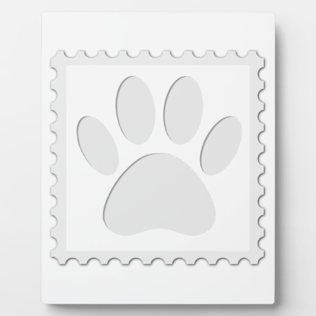Plaque Photo Empreinte de patte de chien coupé (Devant)