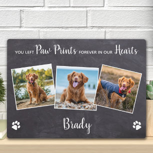 Plaque Photo Empreintes de pattes sur nos coeurs 3 Photo Pet Me