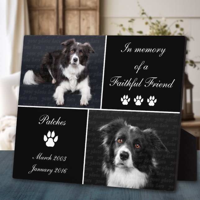 Plaque Photo En mémoire Chien Hommage Animaux de compagnie Phot (Créateur téléchargé)