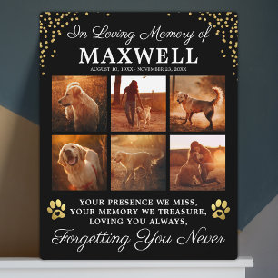 Plaque Photo En Mémoire de Chien Affectueux
